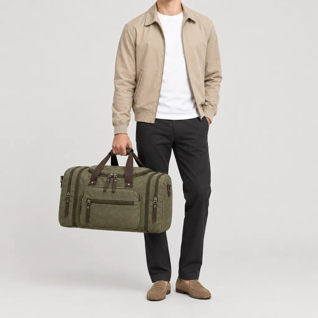 Sac de voyage sport homme - vert olive