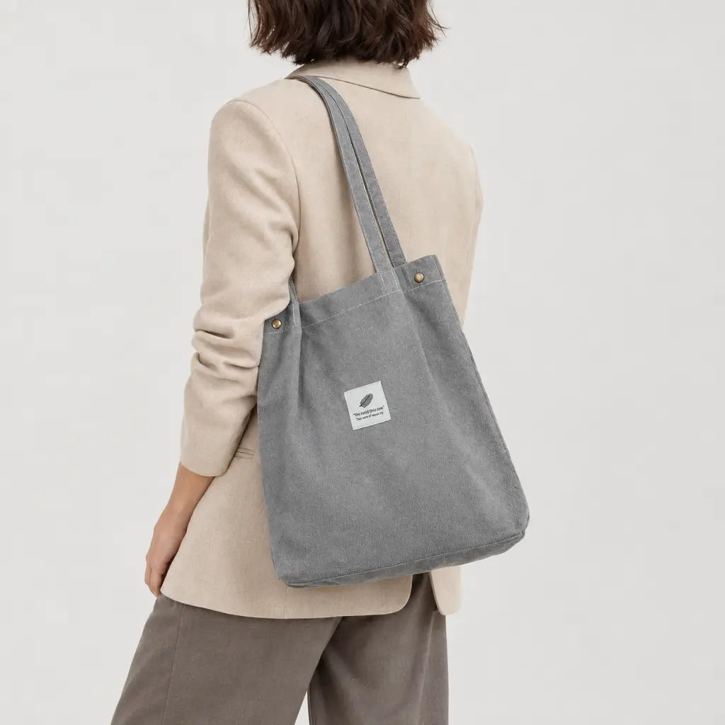 Sac cabas femme lavable - gris