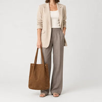 Sac cabas femme lavable - marron