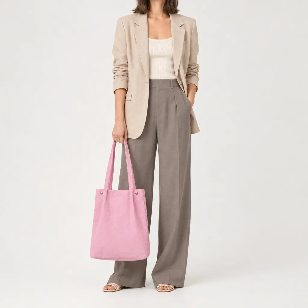 Sac cabas femme lavable - rose