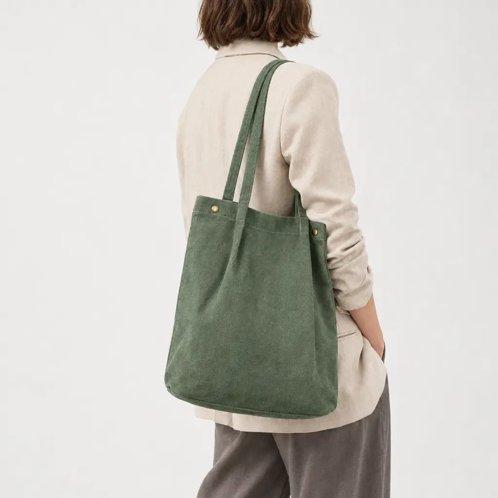 Sac cabas femme lavable - vert