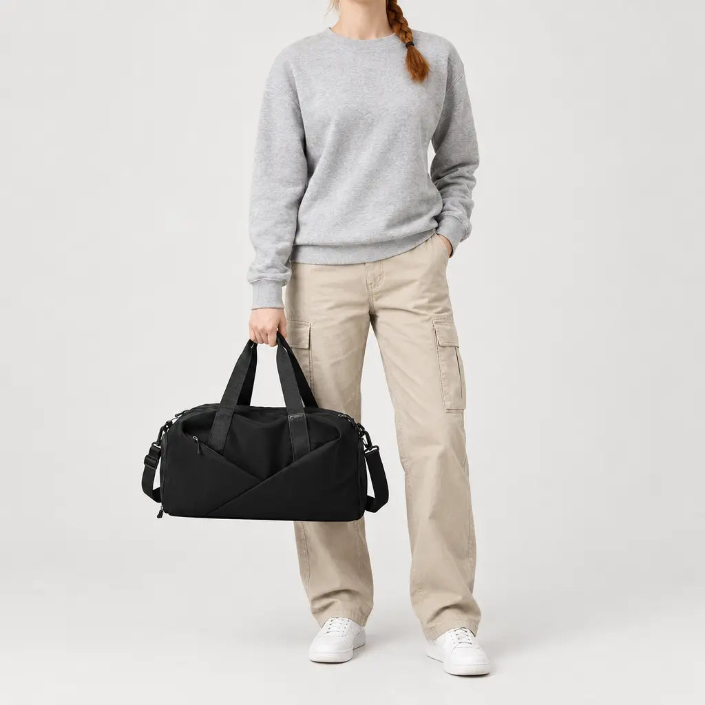 Sac de sport femme à poche humide - noir