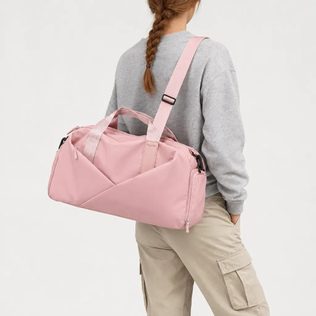 Sac de sport femme à poche humide - rose