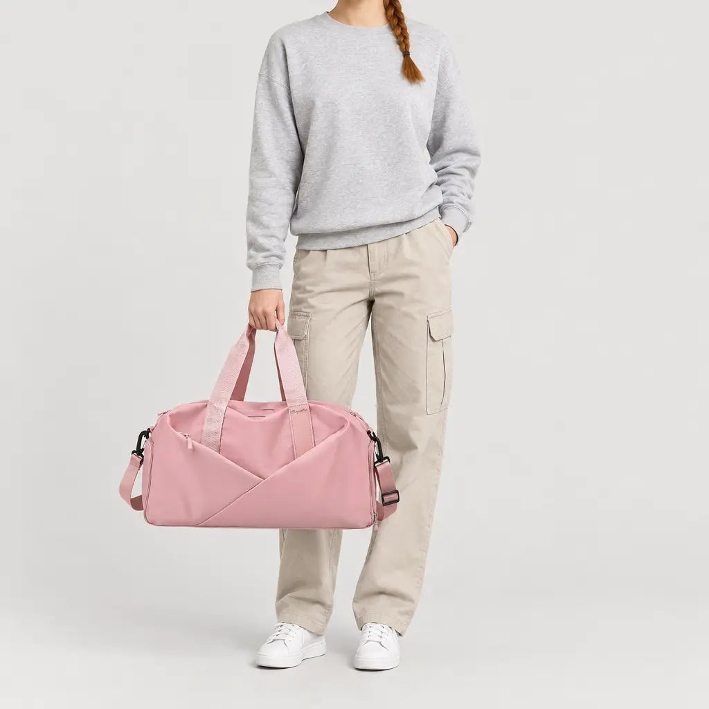 Sac de sport femme à poche humide - rose