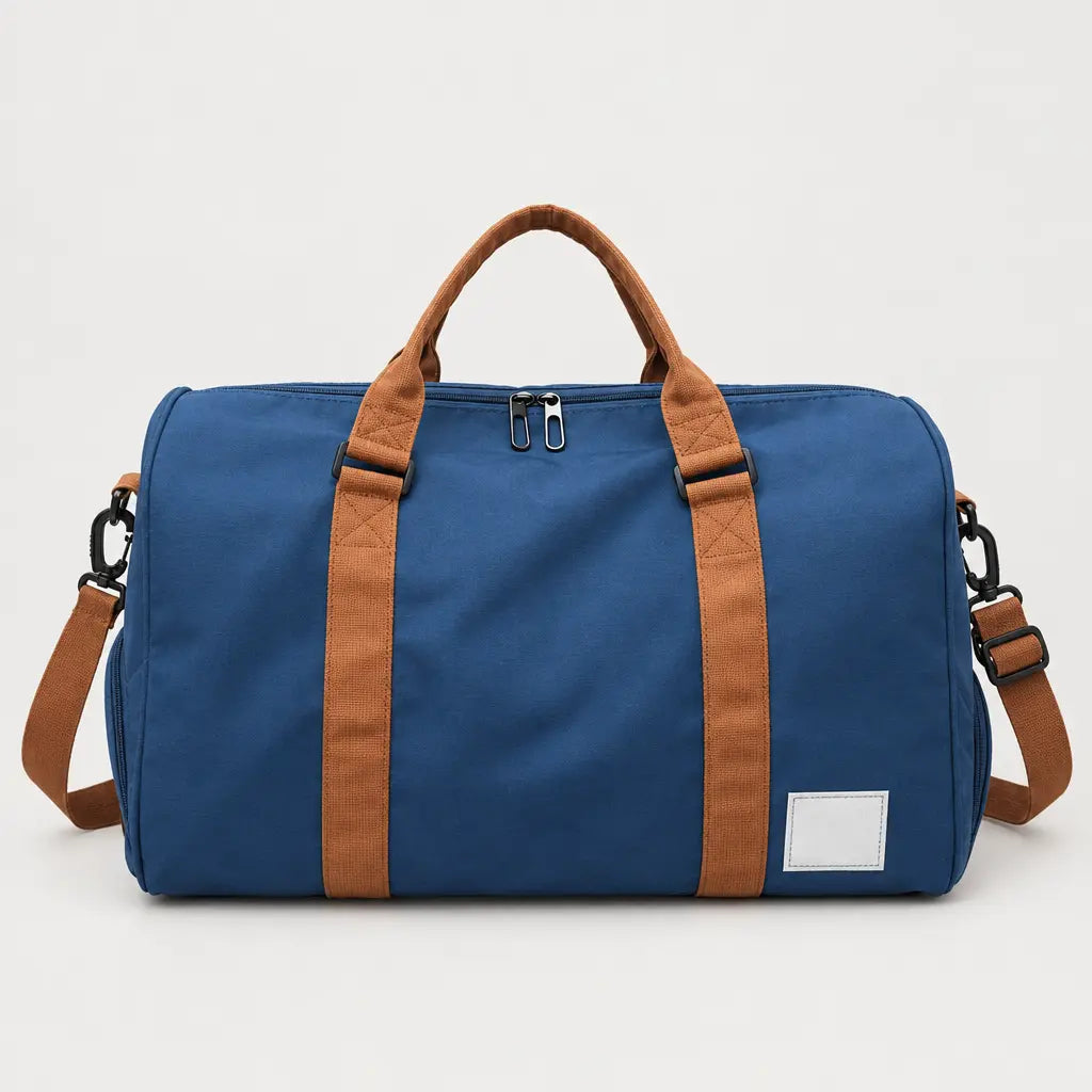 Sac de voyage homme à compartiment chaussures - bleu