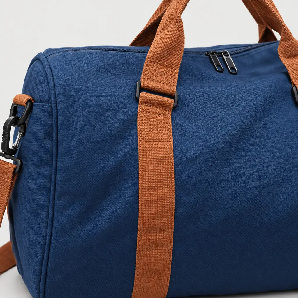 Sac de voyage homme à compartiment chaussures - bleu