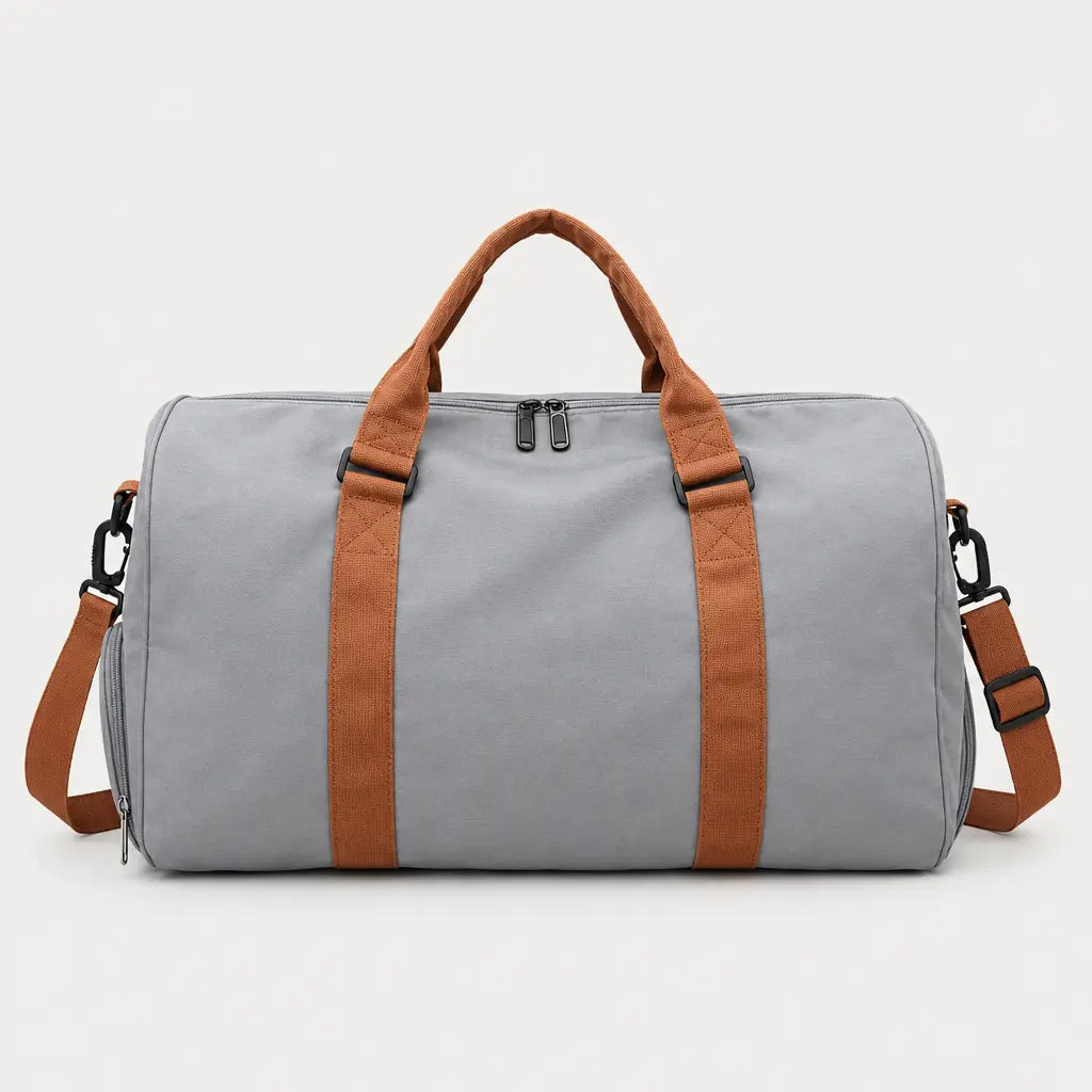 Sac de voyage homme à compartiment chaussures - gris-clair