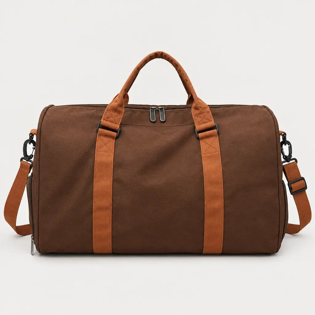 Sac de voyage homme à compartiment chaussures - marron