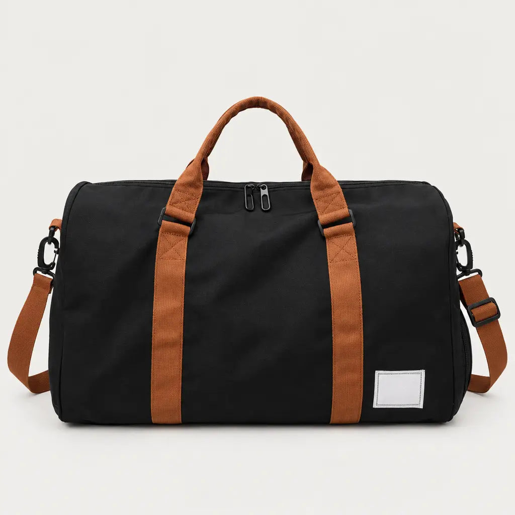 Sac de voyage homme à compartiment chaussures - noir