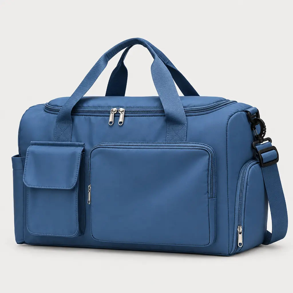 Sac de voyage femme à compartiment chaussures - bleu