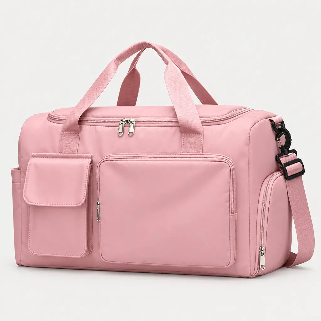 Sac de voyage femme à compartiment chaussures - rose