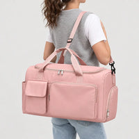 Sac de voyage femme à compartiment chaussures - rose