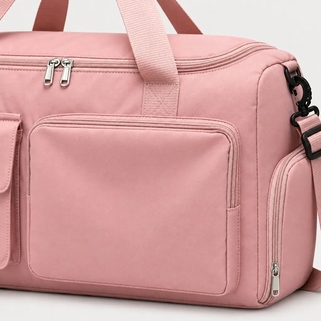 Sac de voyage femme à compartiment chaussures - rose
