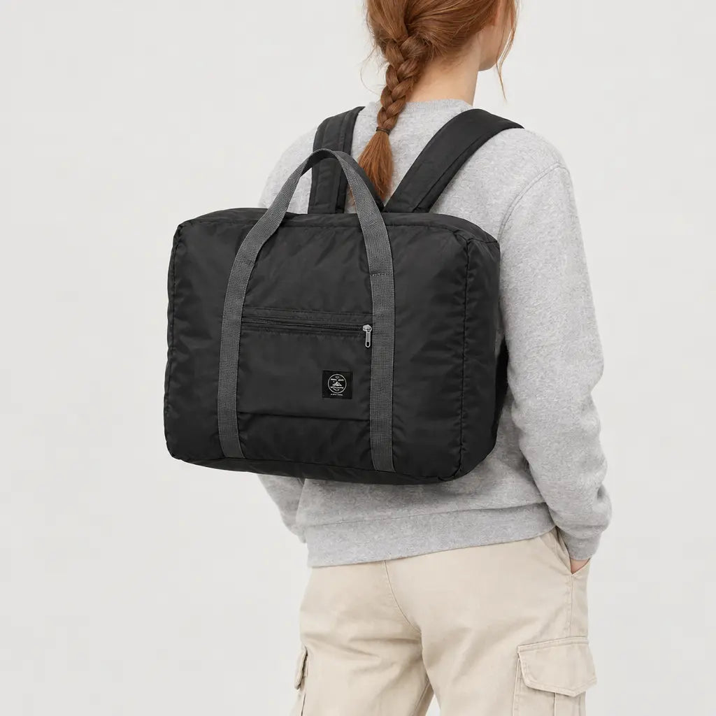 Sac de voyage femme pliable - noir