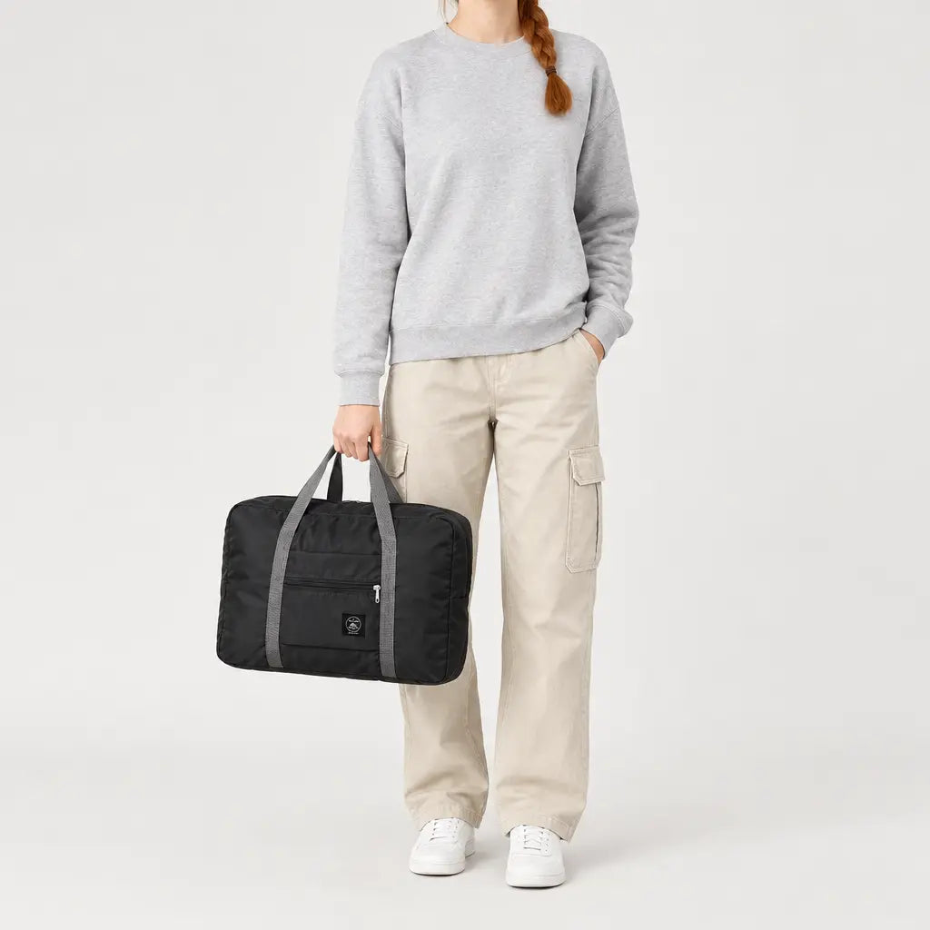 Sac de voyage femme pliable - noir