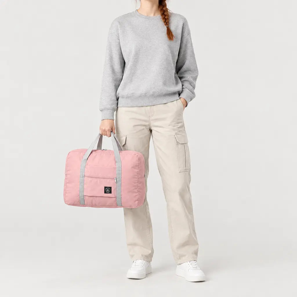 Sac de voyage femme pliable - rose