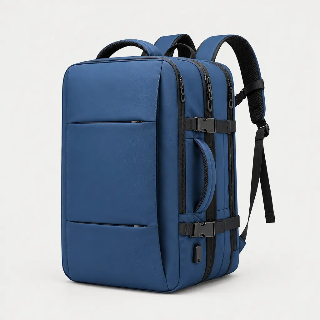 Sac à dos ordinateur extensible - bleu
