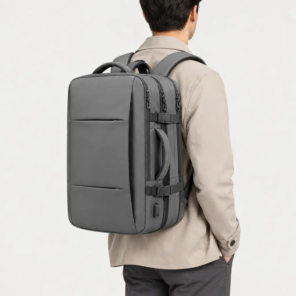 Sac à dos ordinateur extensible - gris