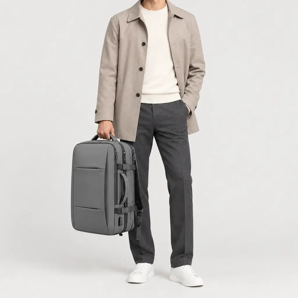Sac à dos ordinateur extensible - gris