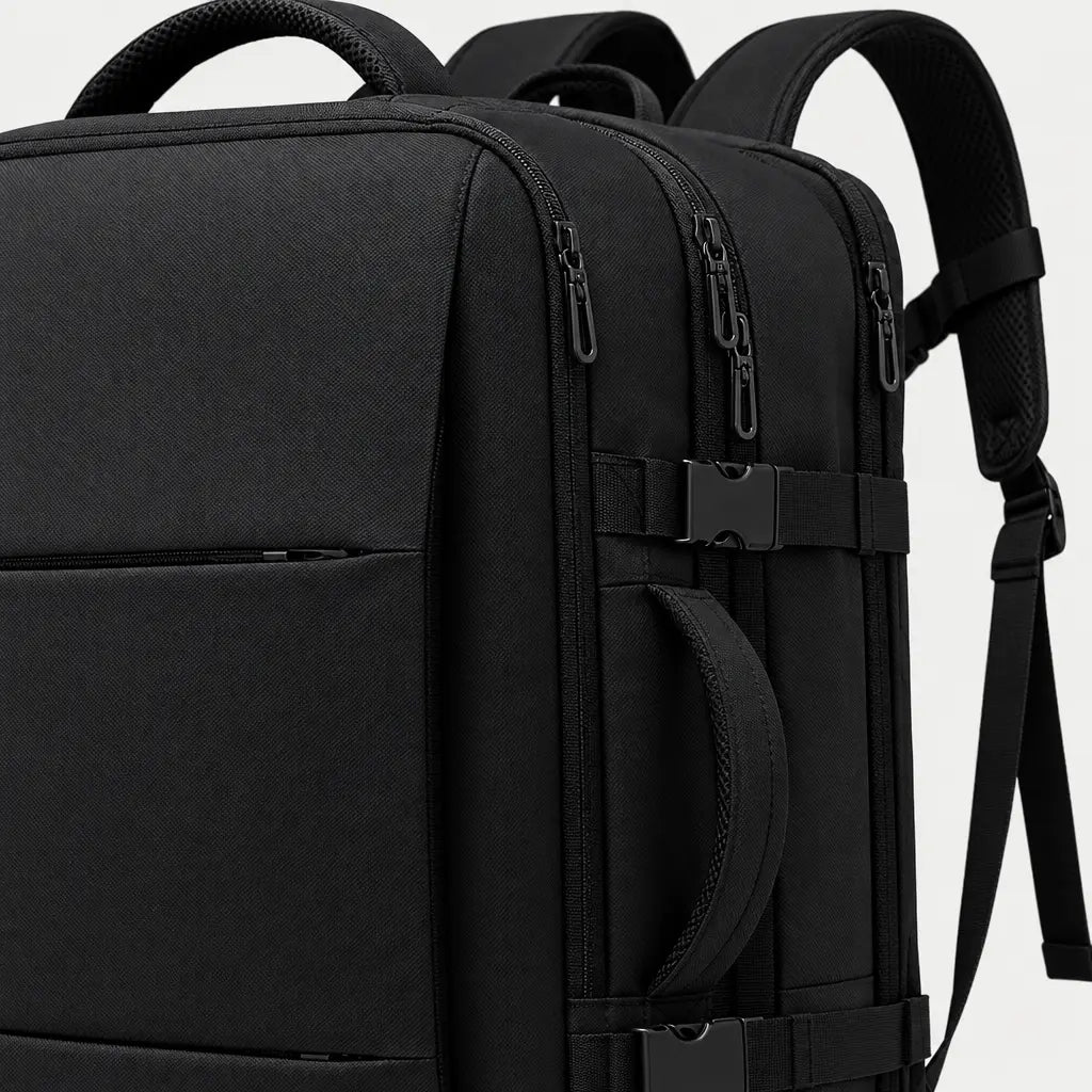 Sac à dos ordinateur extensible - noir
