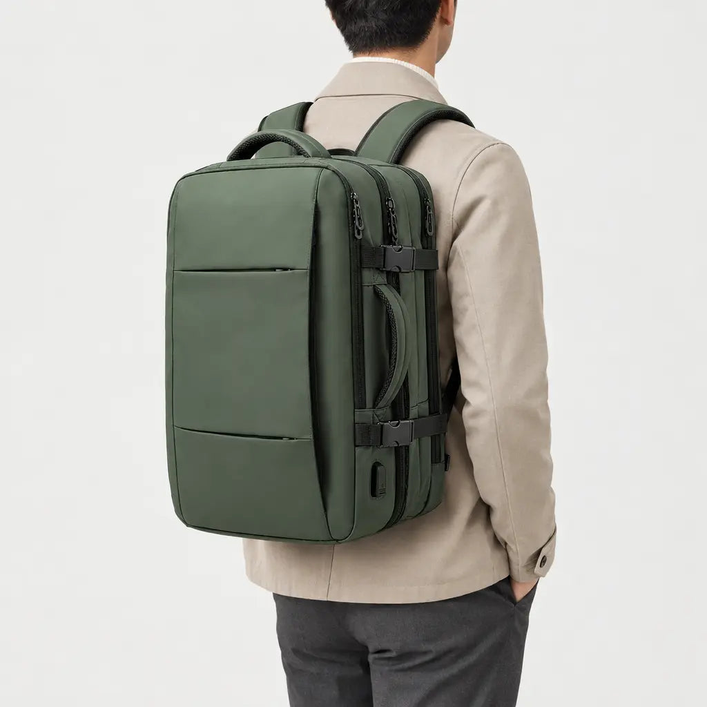Sac à dos ordinateur extensible - vert