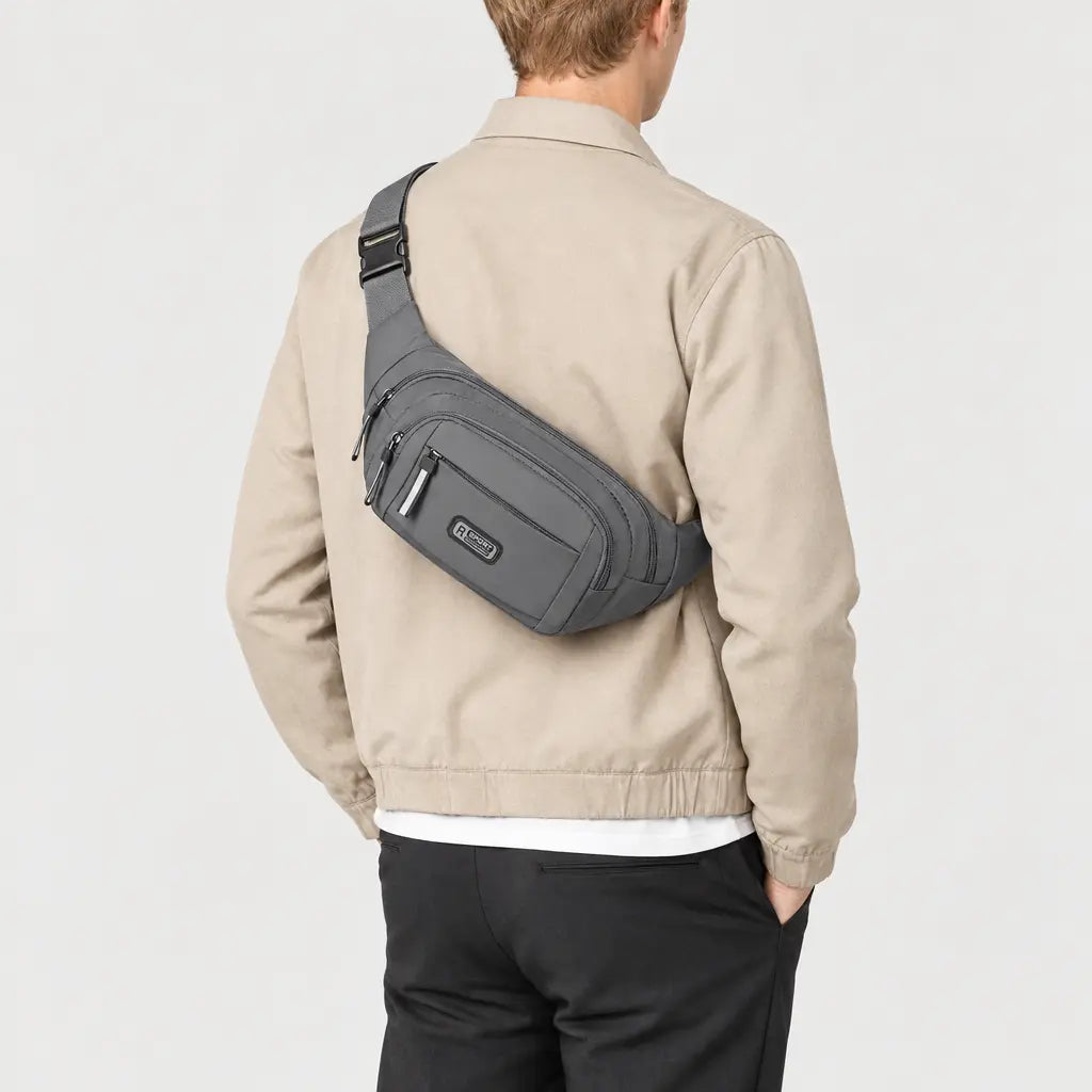 Sac banane antivol - gris