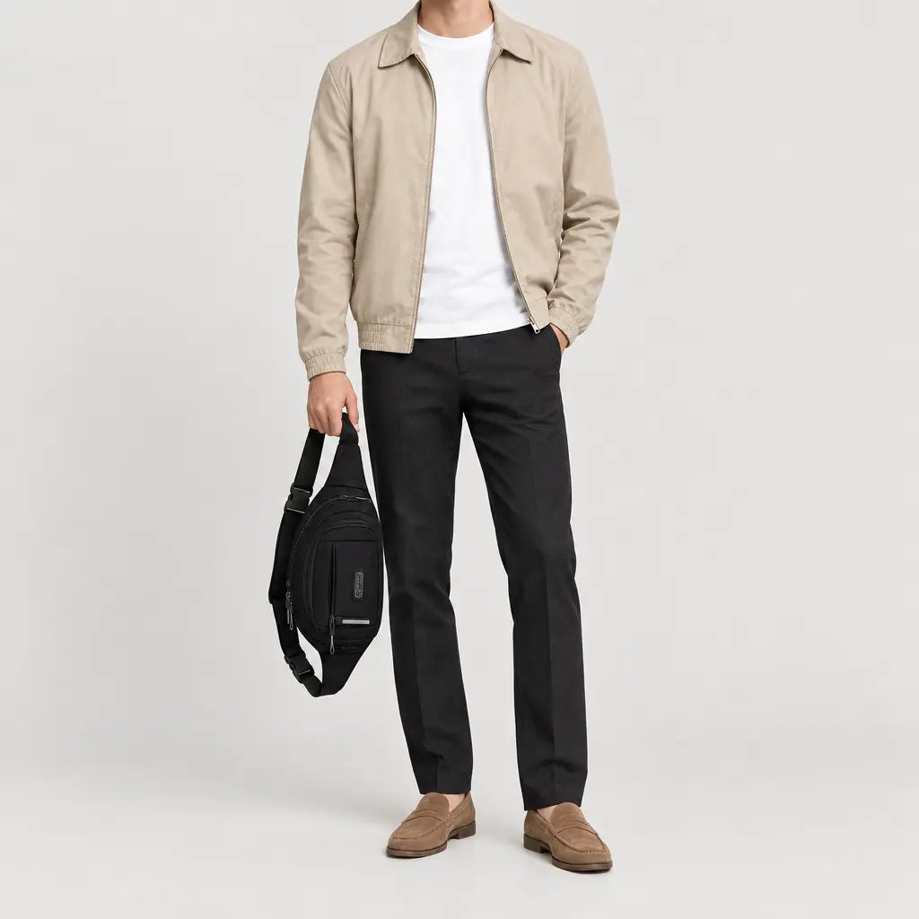 Sac banane antivol - noir