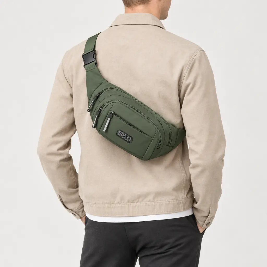 Sac banane antivol - vert