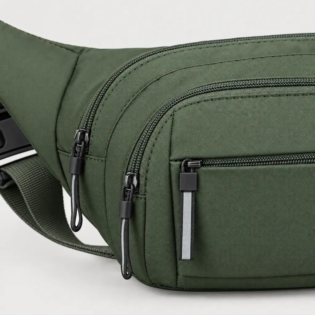 Sac banane antivol - vert