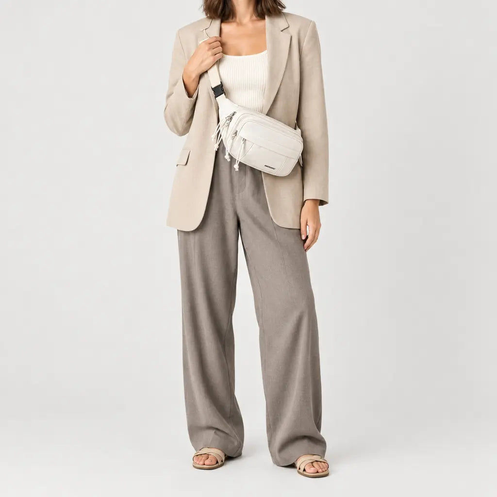 Sac banane à compartiments - blanc