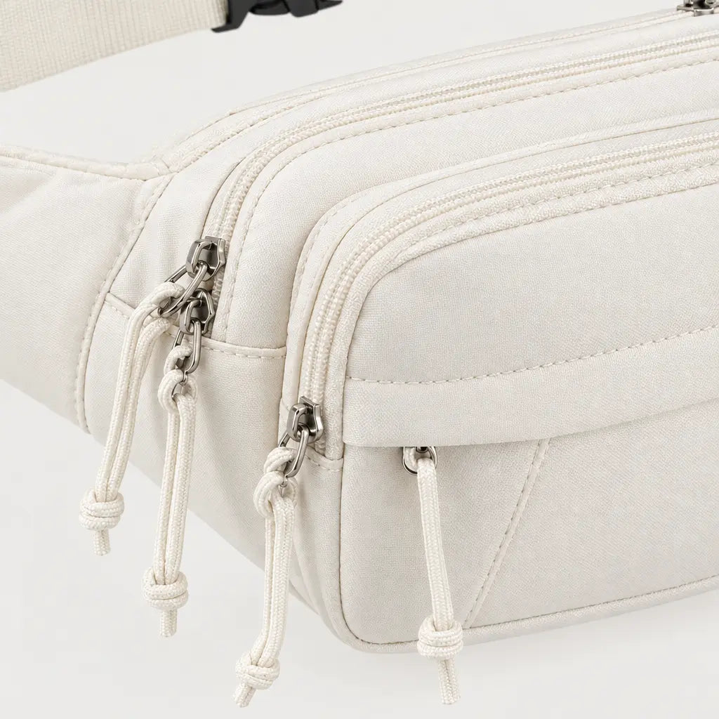 Sac banane à compartiments - blanc