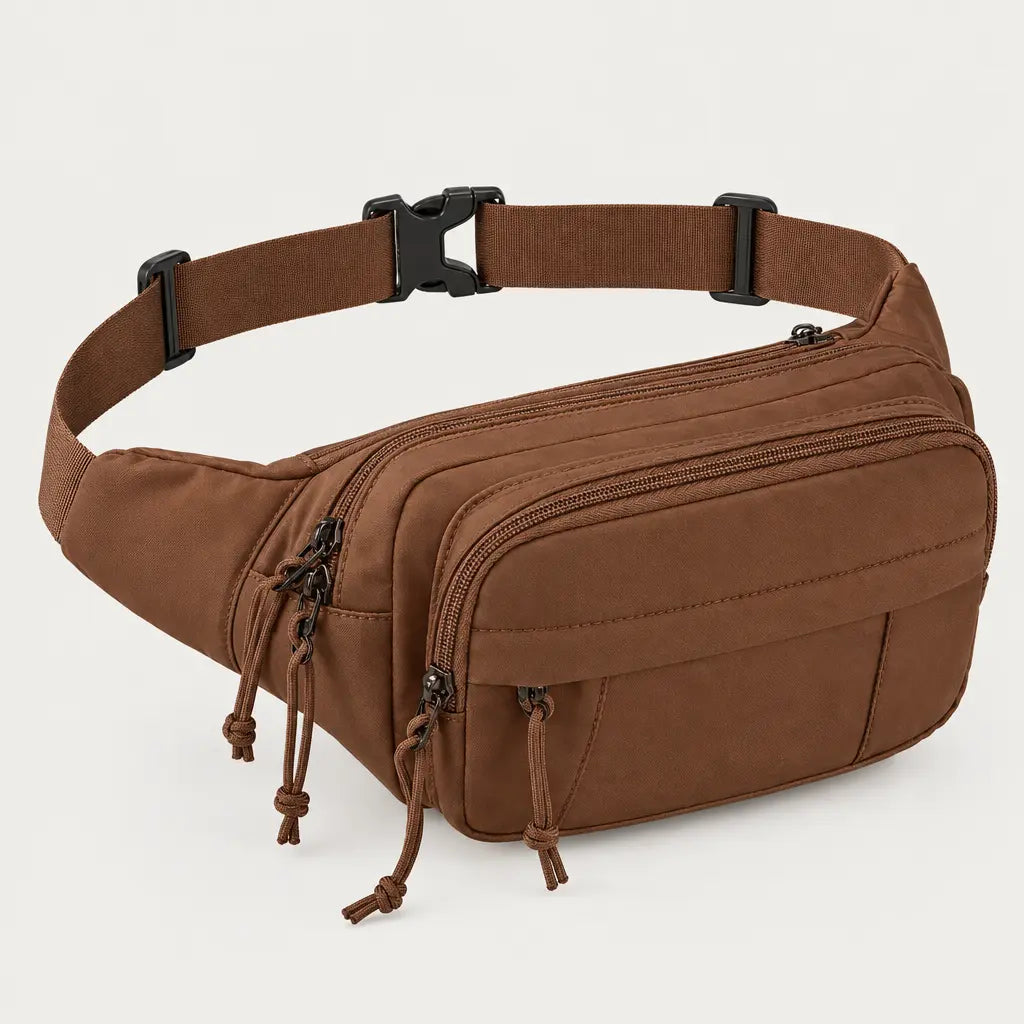 Sac banane à compartiments - marron