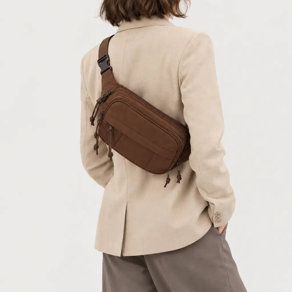 Sac banane à compartiments - marron
