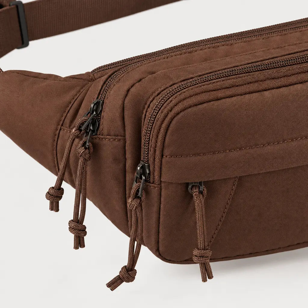 Sac banane à compartiments - marron