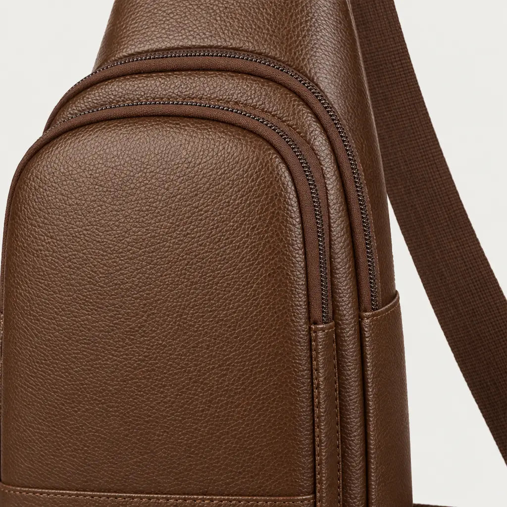 Sacoche de voyage en cuir - marron