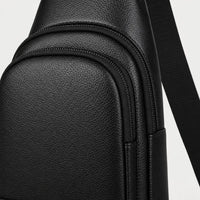 Sacoche de voyage en cuir - noir