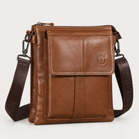 Sac bandoulière homme en cuir - marron