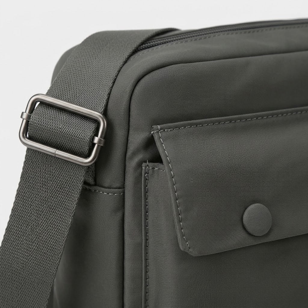 Sac bandoulière unisexe en nylon - gris