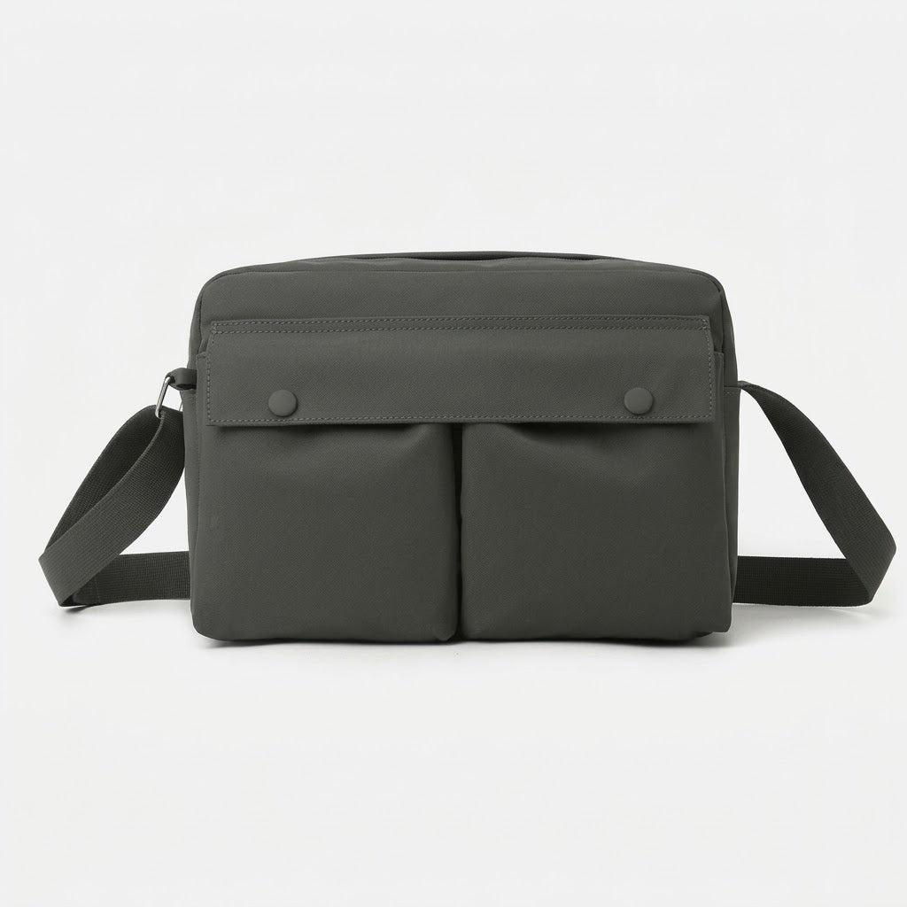 Sac bandoulière unisexe en nylon - gris