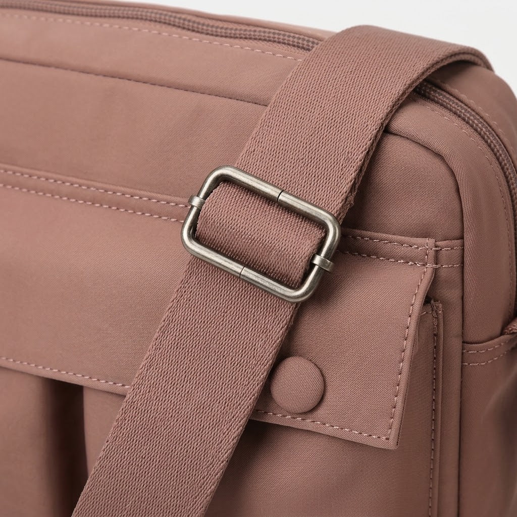 Sac bandoulière unisexe en nylon - rose