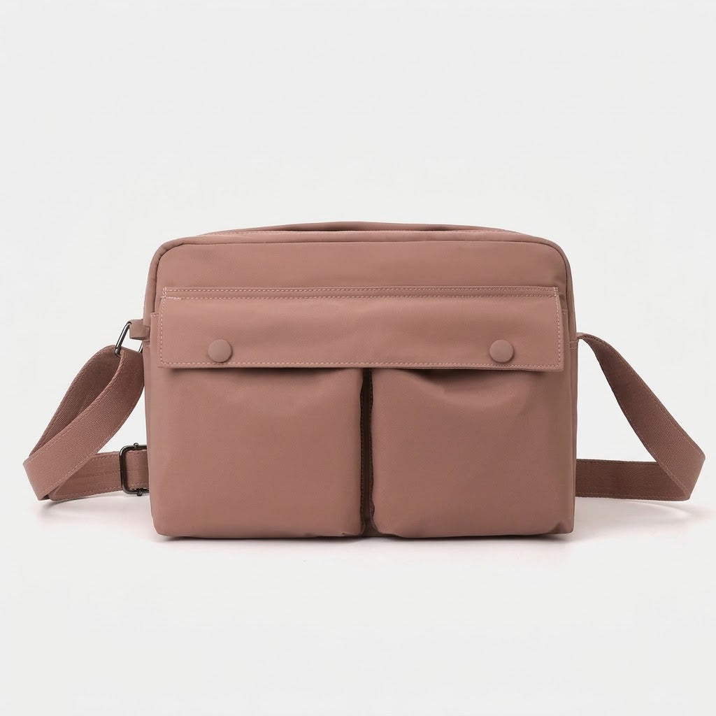 Sac bandoulière unisexe en nylon - rose