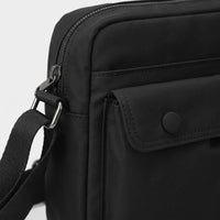 Sac bandoulière unisexe en nylon - noir