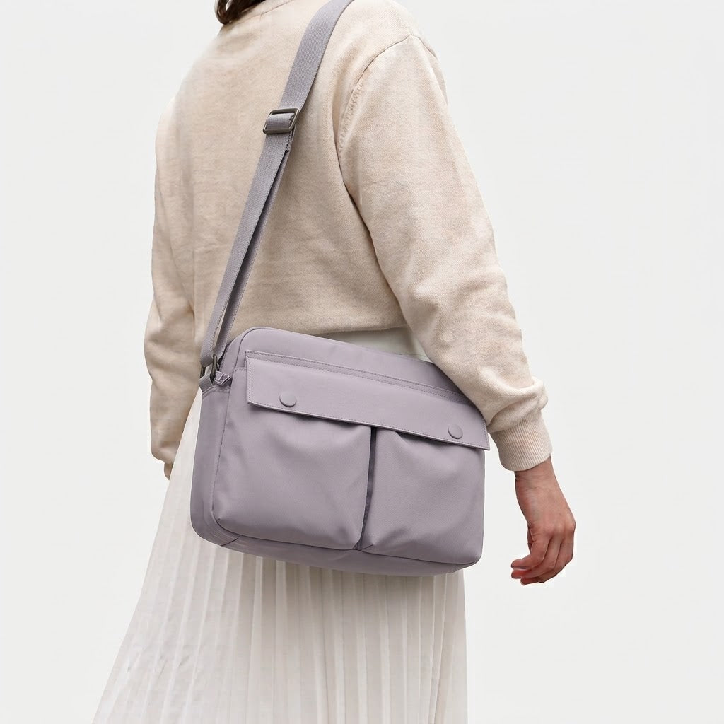 Sac bandoulière unisexe en nylon - violet