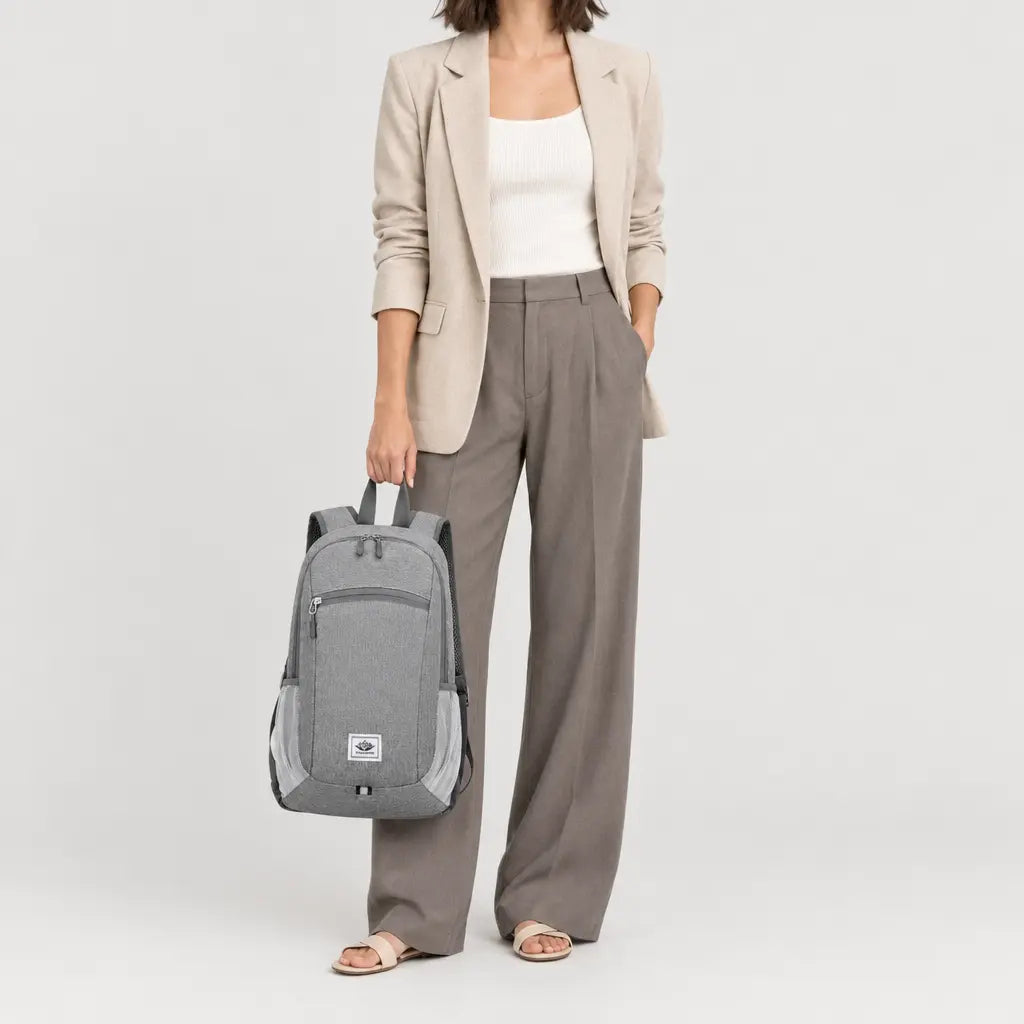 Sac à dos pliable - gris-clair