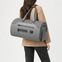 Sac porte-costume à compartiment chaussures - gris