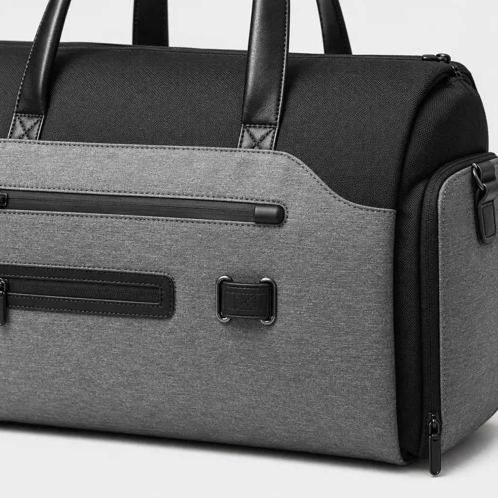 Sac porte-costume à compartiment chaussures - gris