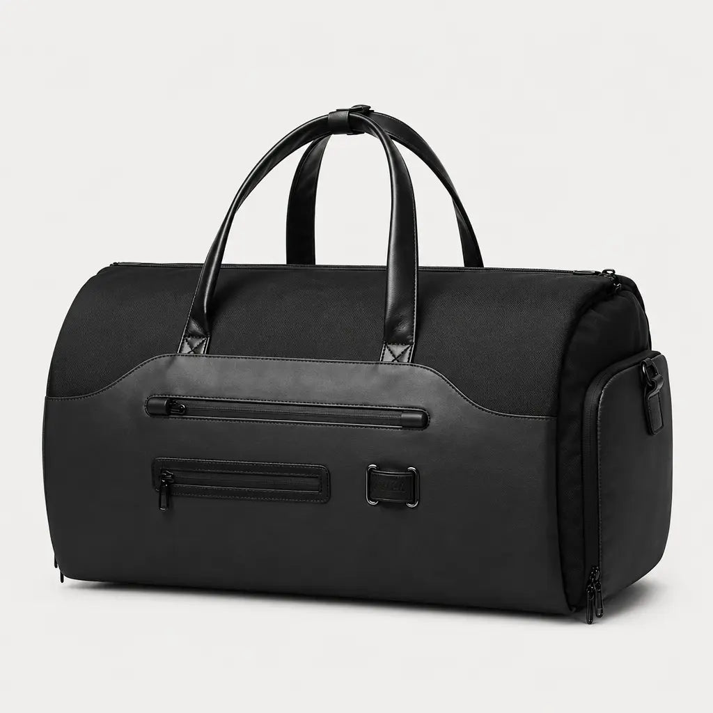 Sac porte-costume à compartiment chaussures - noir