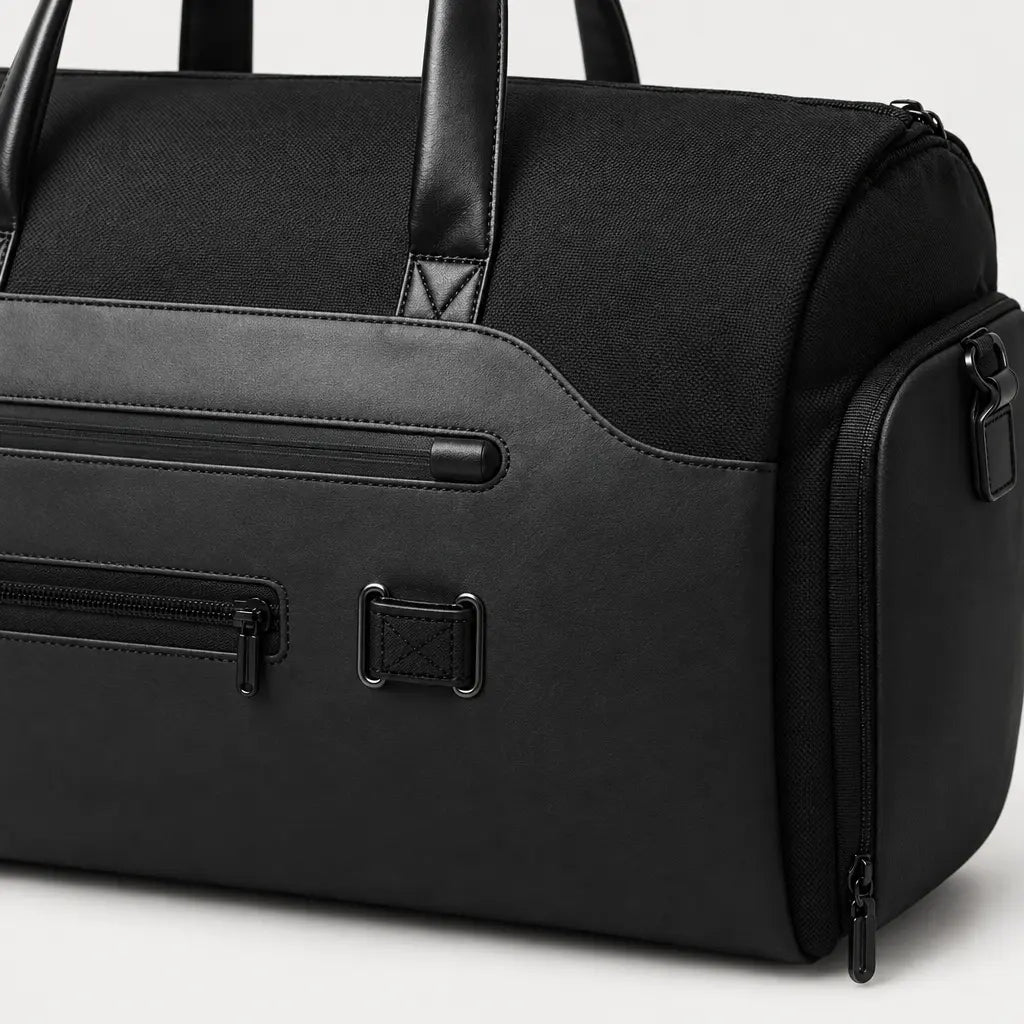 Sac porte-costume à compartiment chaussures - noir