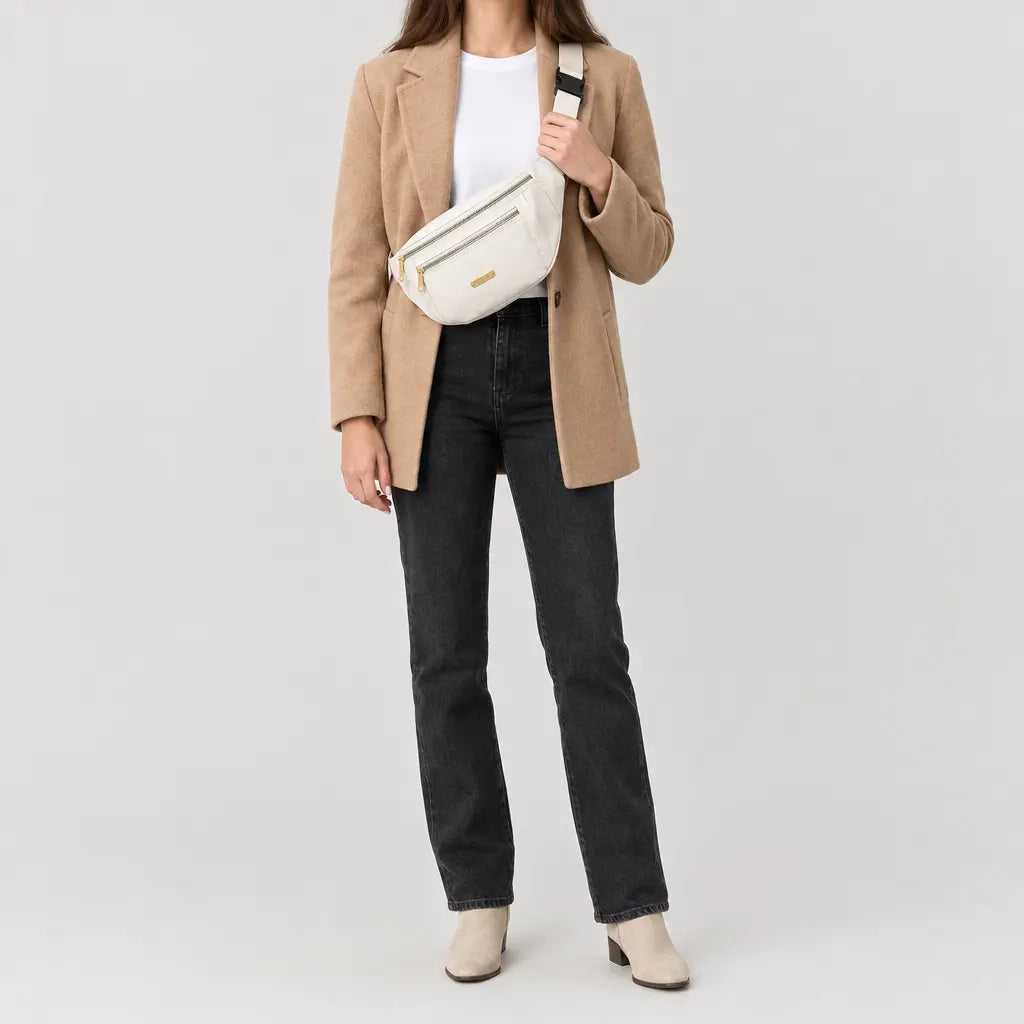 Sac banane de sport - blanc