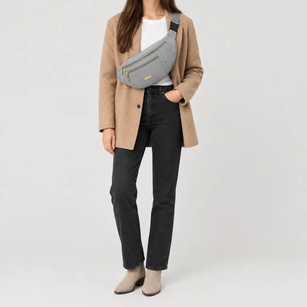 Sac banane de sport - gris